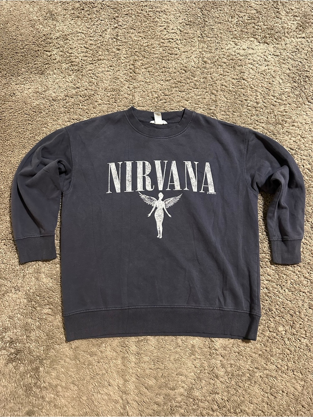 Vintage H&M Nirvana “triple grey” sweater 00s size small